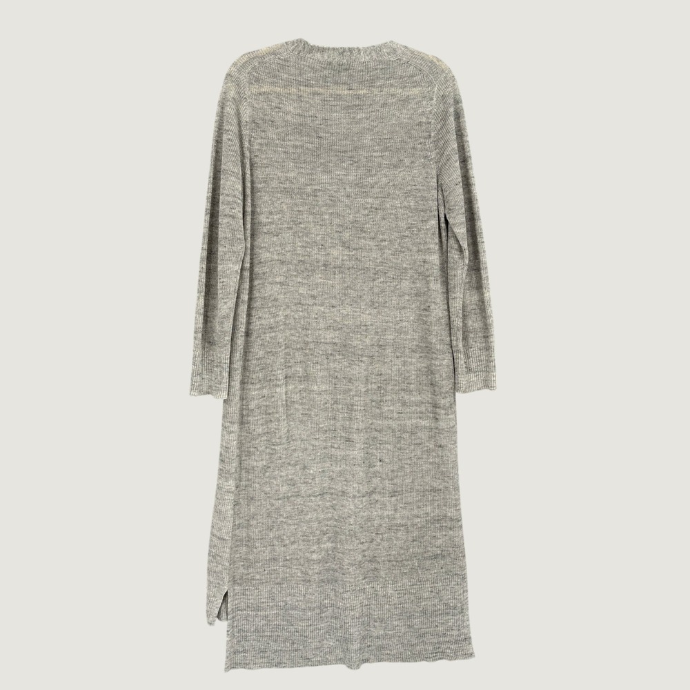 Eileen Fisher Organic Linen Longline Single Button Duster Cardigan Size M Gray - Picture 6 of 6